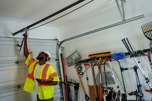 Professional Garage Door Panel Replacement technician working in Hominy, OK